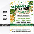 st patricks day block party invitation